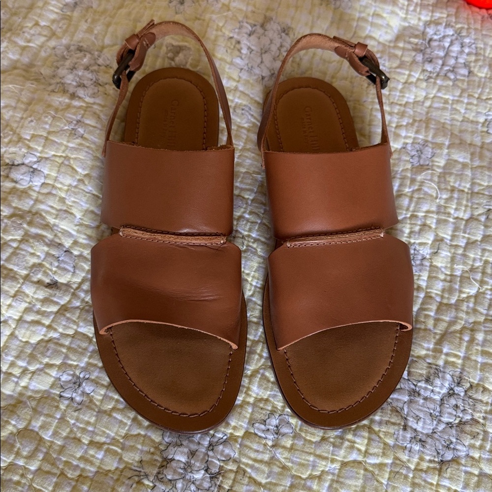 Garnet Hill Tan Leather Sandals